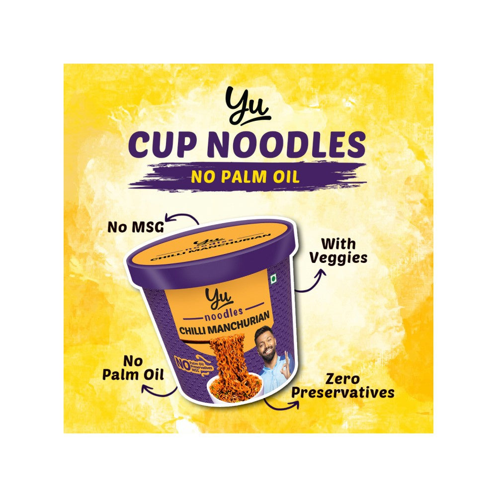 Yu Chilli Manchurian Instant Cup Noodles - Pack of 2 : 2 x 70 g