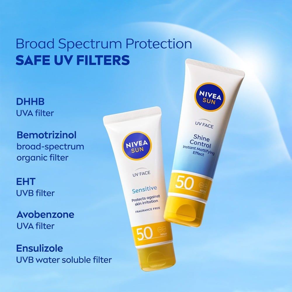 Nivea Sensitive UV Face Sunscreen (SPF 50) : 50 ml