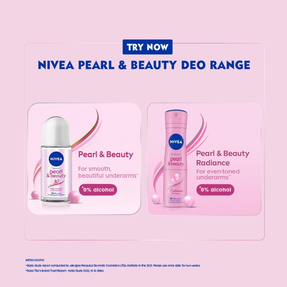 Nivea Pearl & Beauty Women's Deodorant - Pack of 2 : 2 x 150 ml