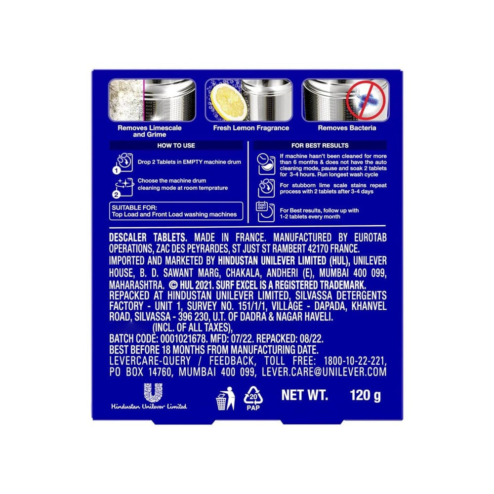 Surf Excel Descaler De-Scalers Tablets : 100 g