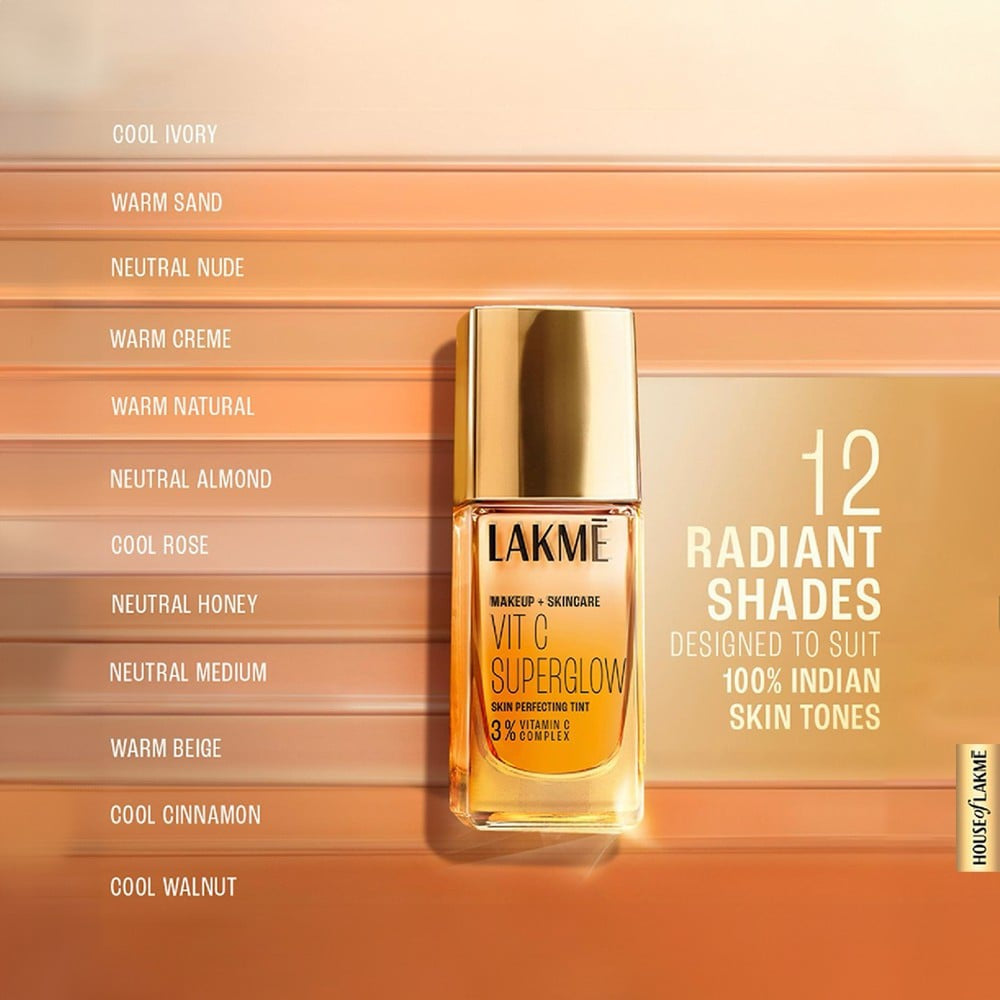 Lakme Makeup+Skincare Vitamin C SuperGlow Foundation (Neutral Nude) : 25 ml