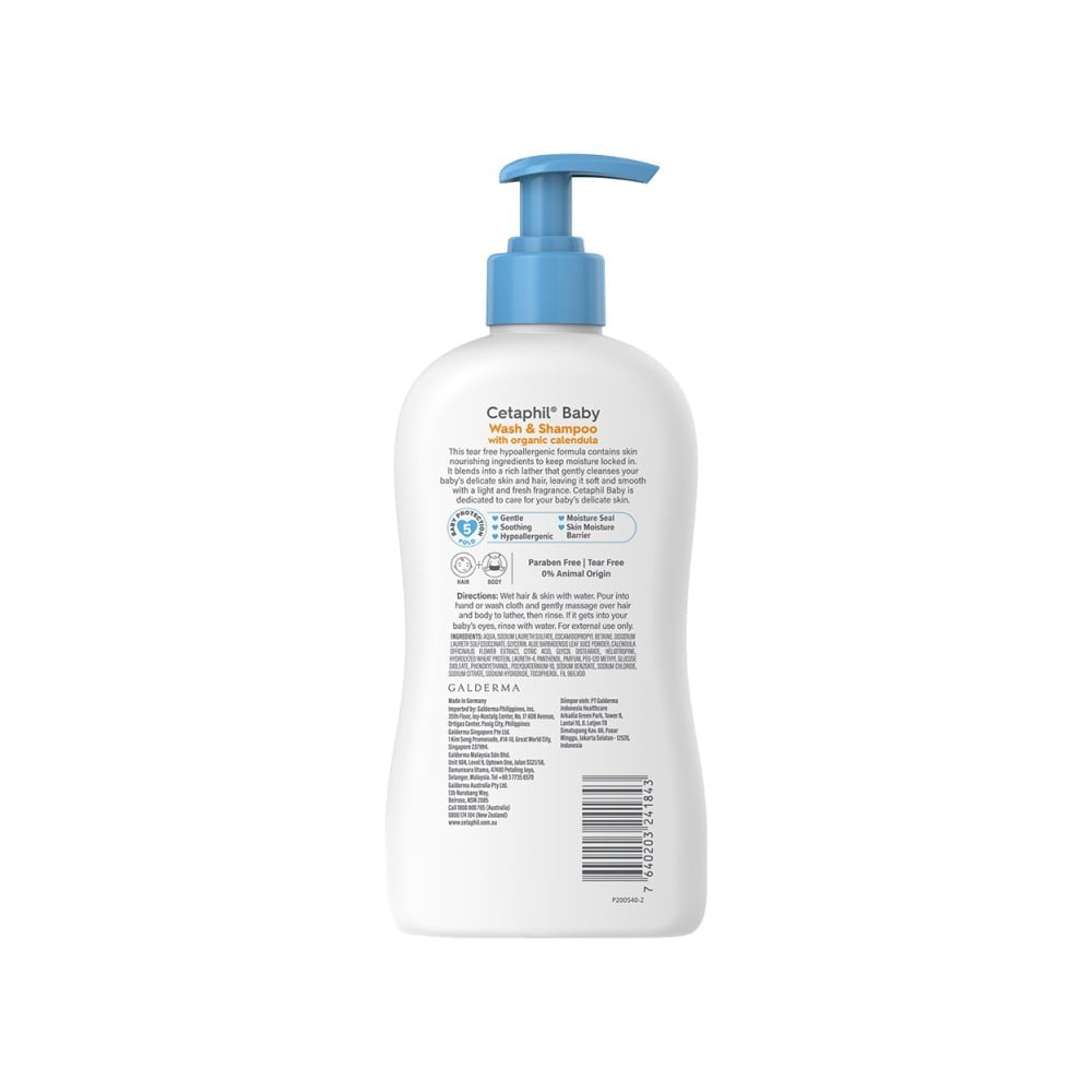 Cetaphil Baby Wash & Shampoo with Organic Calendula : 400 ml