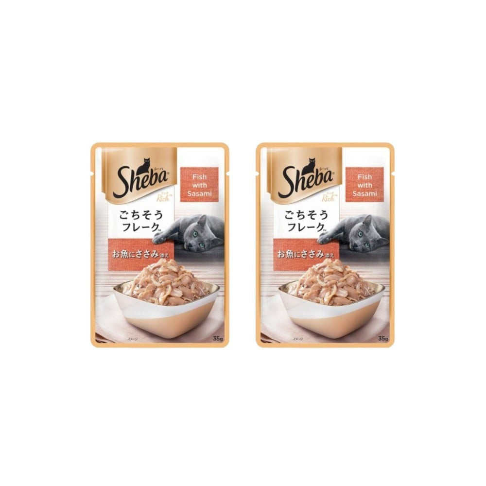 Sheba Rich - Wet Cat Food -Fish with Sasami - Pack of 2 : 2 x 35 g