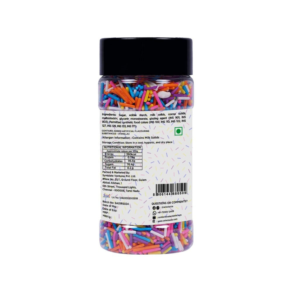 The Select Aisle Rainbow Sprinkles : 85 g