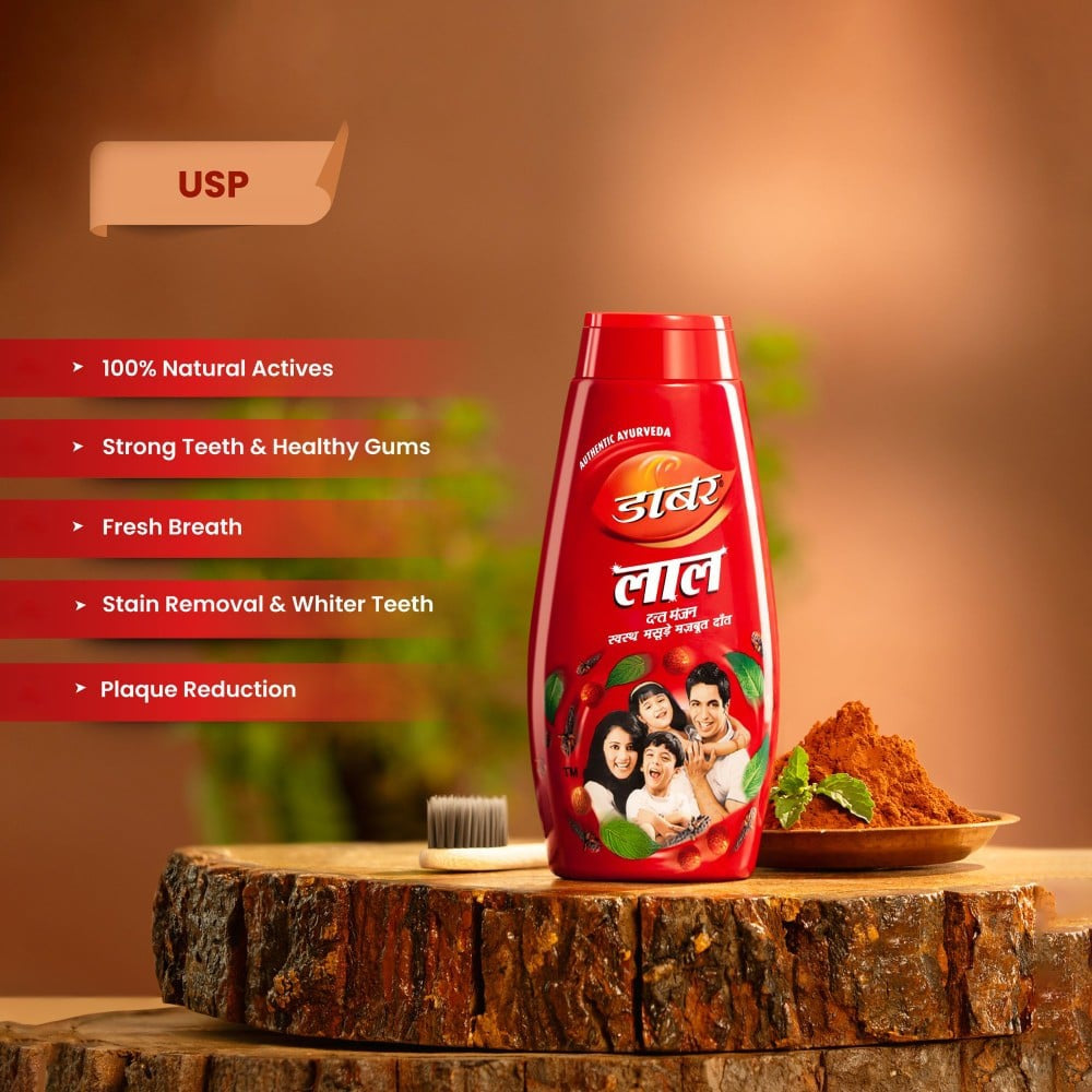 Dabur Lal Dant Manjan Ayurvedic Tooth Powder : 100 g