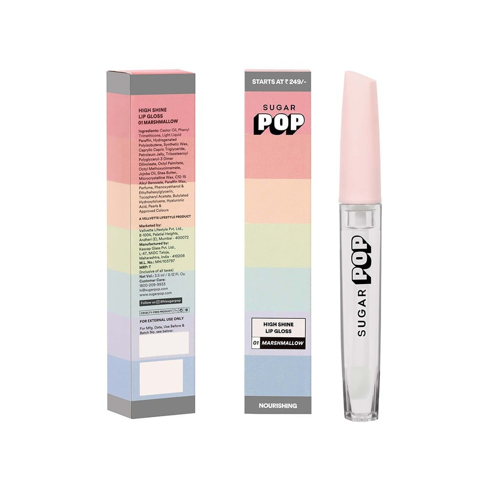 SUGAR POP High Shine Lip Gloss Marshmallow (Clear) : 3.5 ml