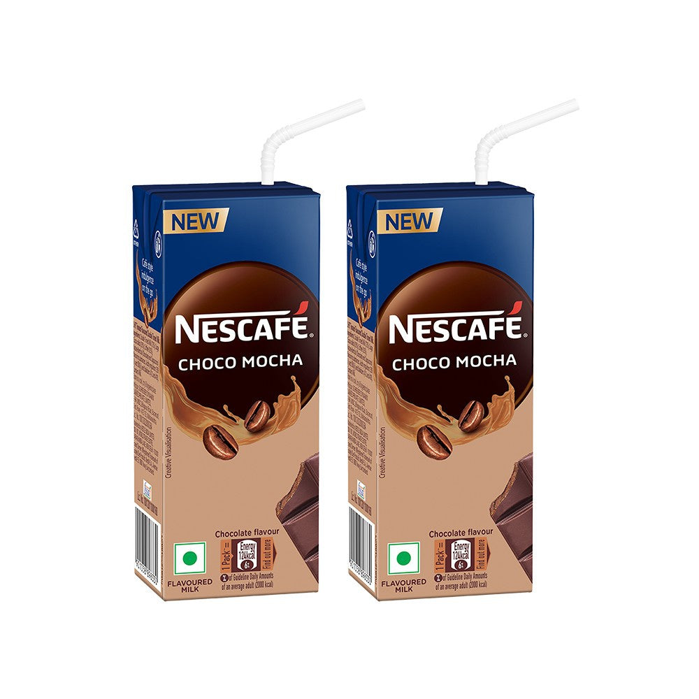 Nescafe Ready to Drink Choco Mocha Flavoured Milk - Pack of 2 : 2 x 180 ml
