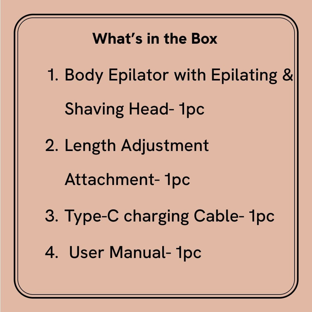 Winston Female Body Trimmer & Epilator : 1 unit
