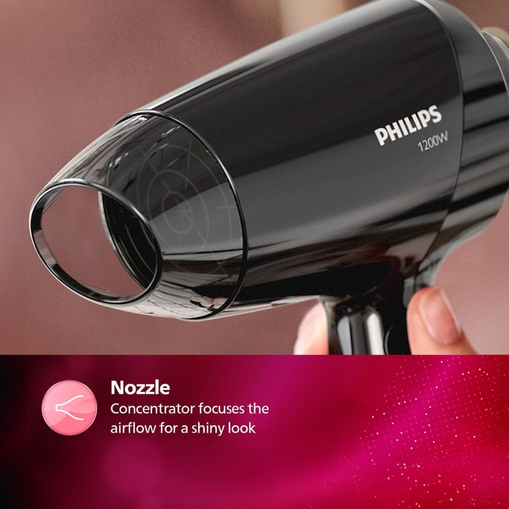 Philips BHC010/00 Hair Dryer (Black, 1200W) : 1 unit