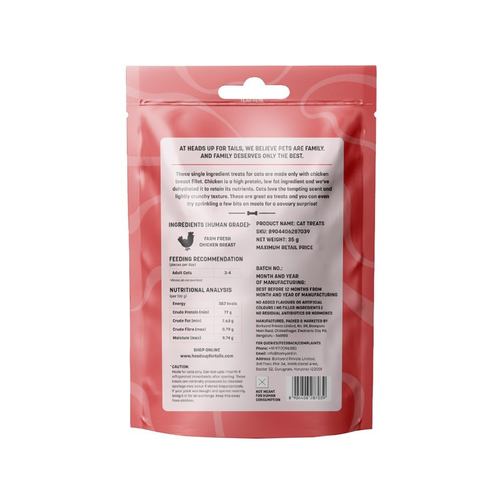 HUFT Chicken Crunchies Crunchy Cat Treat + Mahi Mahi Fish Crunchies Crunchy Cat Treat Combo : 35 g + 35 g