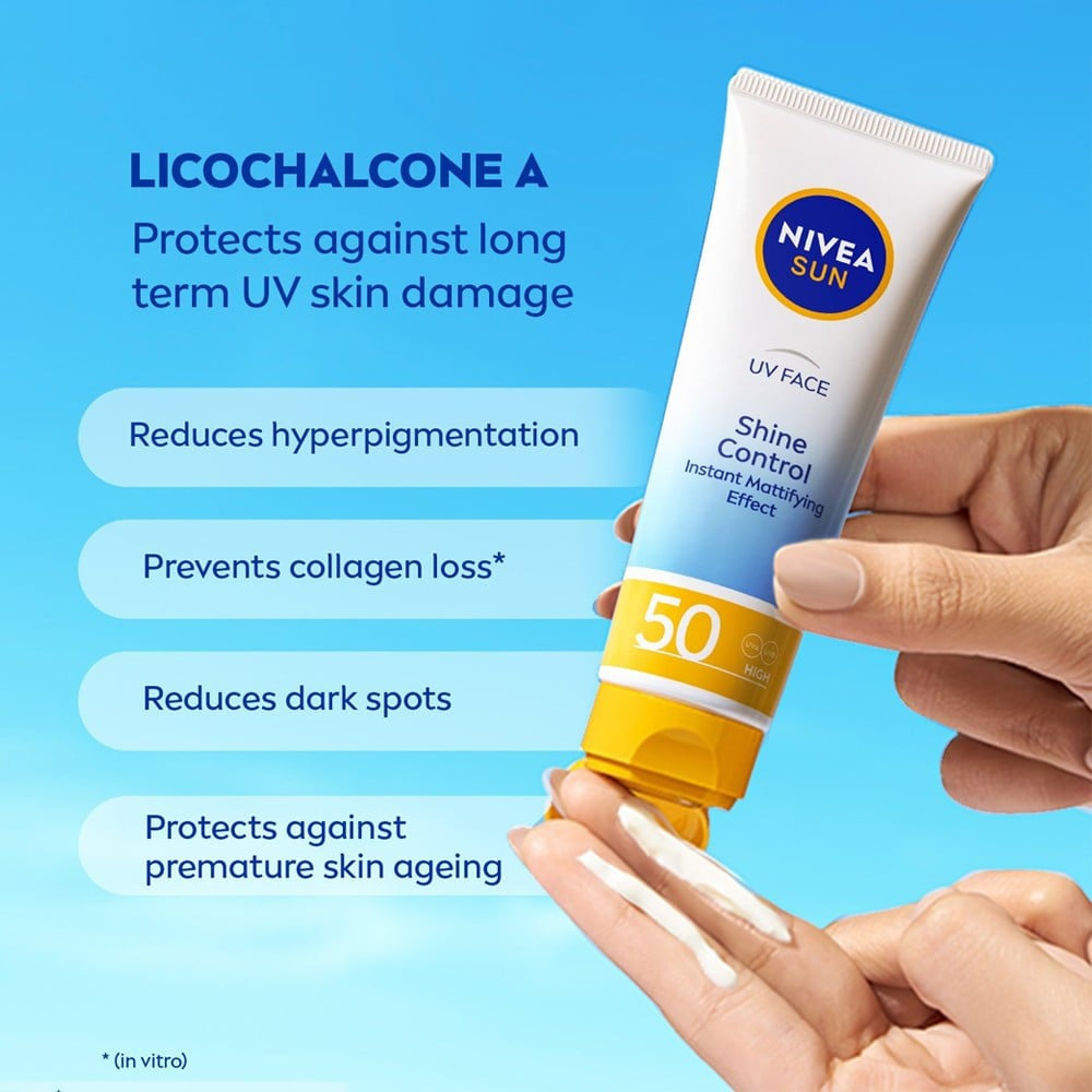 Nivea Shine Control Mattifying Effect UV Face Sunscreen (SPF 50) : 50 ml