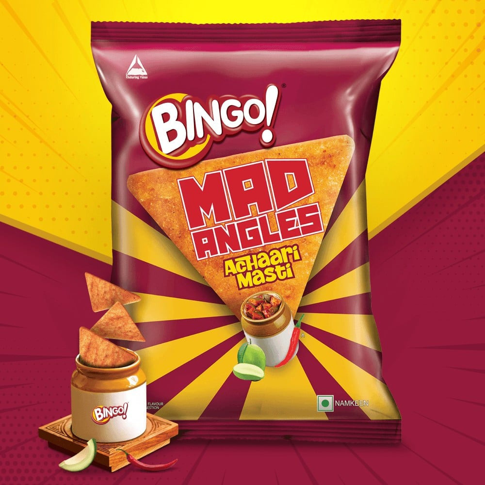 Bingo Mad Angles Achaari Masti Crisps : 60 g