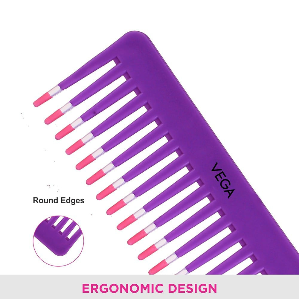 Vega Shampoo Hair Comb (Purple) : 1 piece