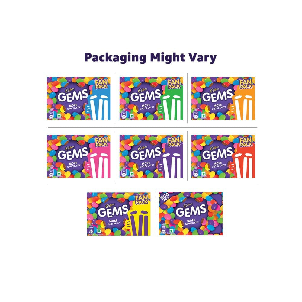 Cadbury Gems Duo Pack Shaped Chocolates : 23.7 g