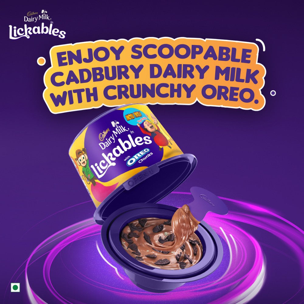Cadbury Dairy Milk Lickables Shaped Chocolates with Oreo Chunks : 20 g