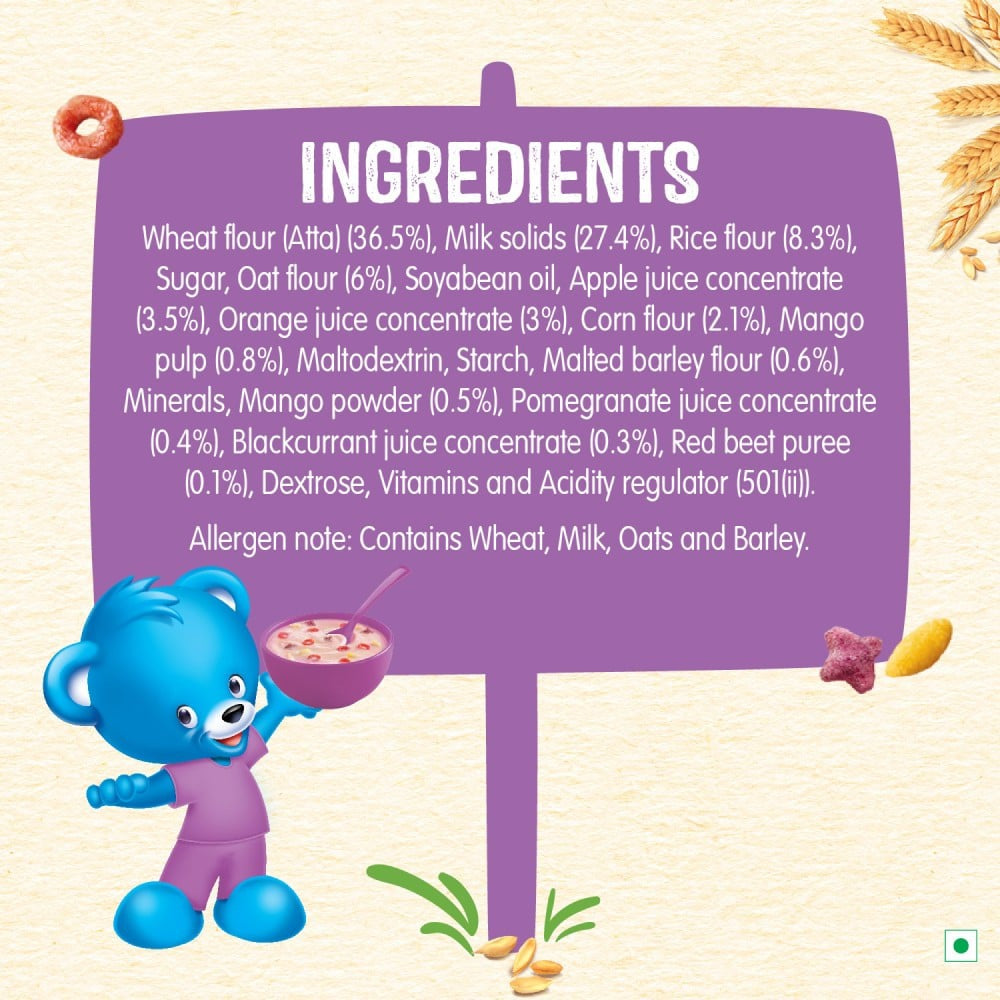 Nestle Ceregrow Kids Cereal (with Multigrain, Milk & Fruits, 17 Nutrients) : 300 g