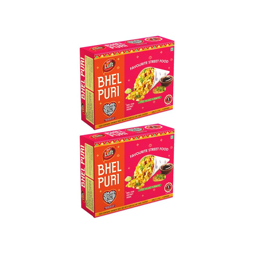Wah Luft Bhelpuri, (with Bhel Chutney) - Pack of 2 : 2 x 320 g