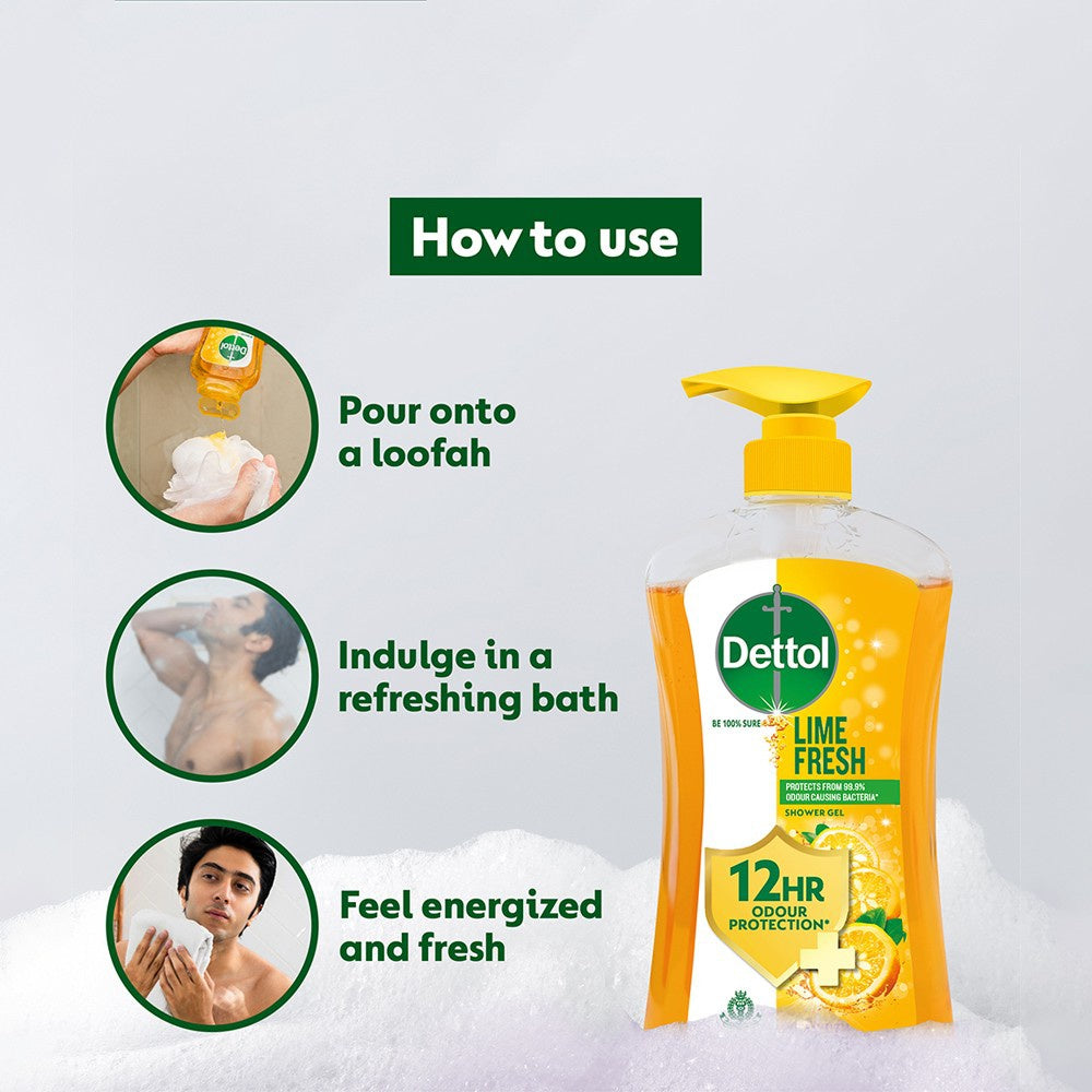 Dettol Lime Fresh Shower Gel : 500 ml