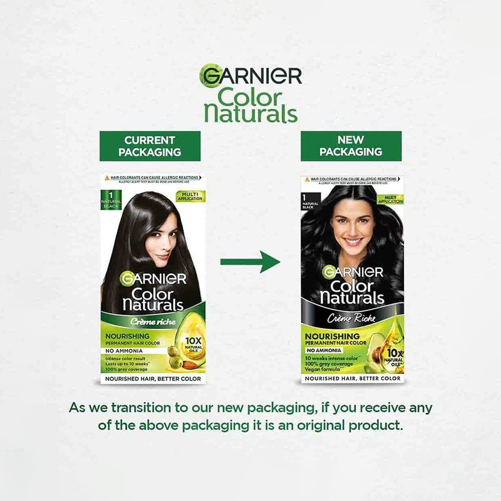 Garnier Color Naturals Hair Colour 70 ml + 60 g (Natural Black)