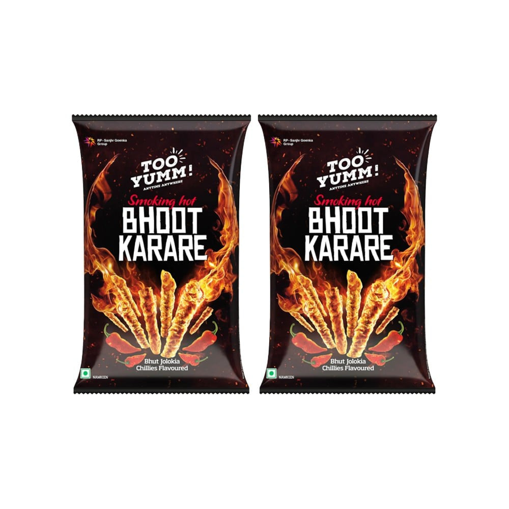 Too Yumm Smoking Hot Bhoot Karare Crisps - Pack of 2 : 2 x 67 g