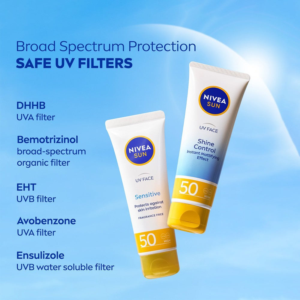 Nivea Shine Control Mattifying Effect UV Face Sunscreen (SPF 50) : 50 ml