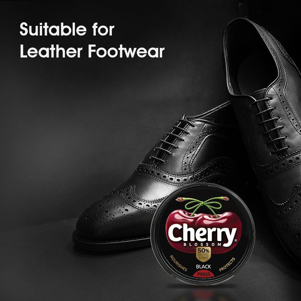 Cherry Blossom Black Wax Shoe Polish : 40 g