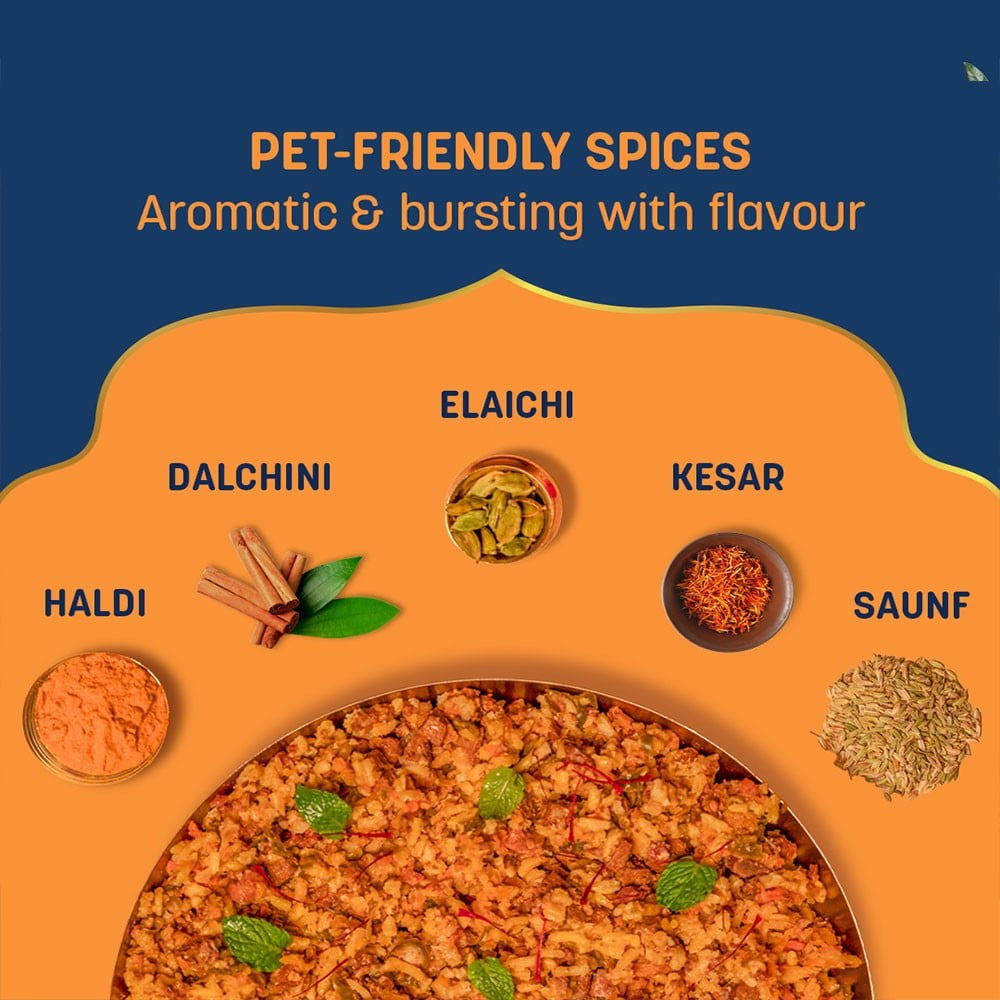HUFT Sara's Wholesome Food Chicken Biryani Dog Food + Sara's Wholesome Food Mutton Biryani Dog Food Combo : 300 g + 300 g