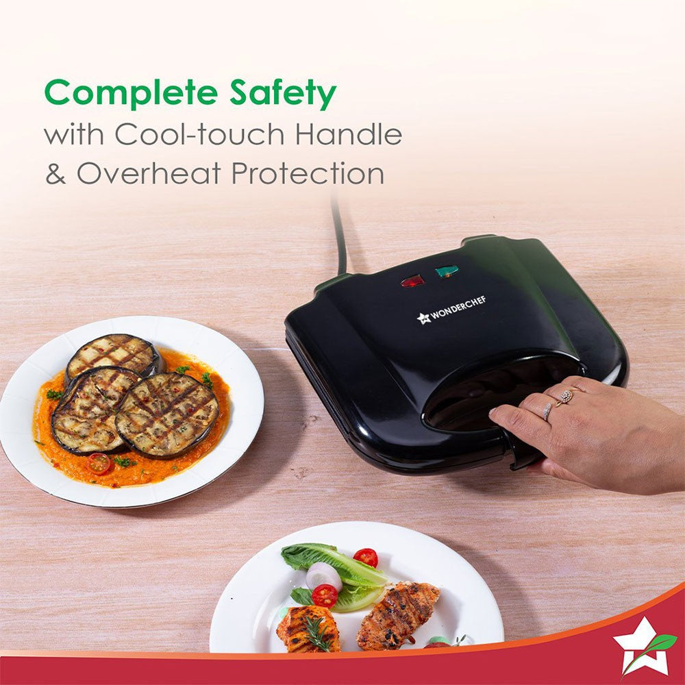 Wonderchef Prato Plus Toaster Griller & Crescent Electric Kettle (Kettle: 1350 W Griller: 800 W) : 1 pack (2 pieces)