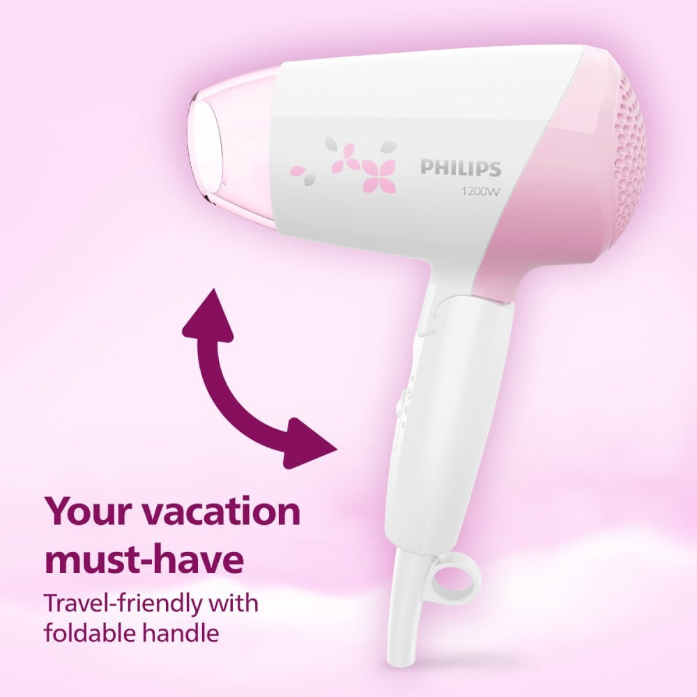 Philips HP8120/00 Thermoprotect Hair Dryer (White & Pink, 1200W) : 1 unit