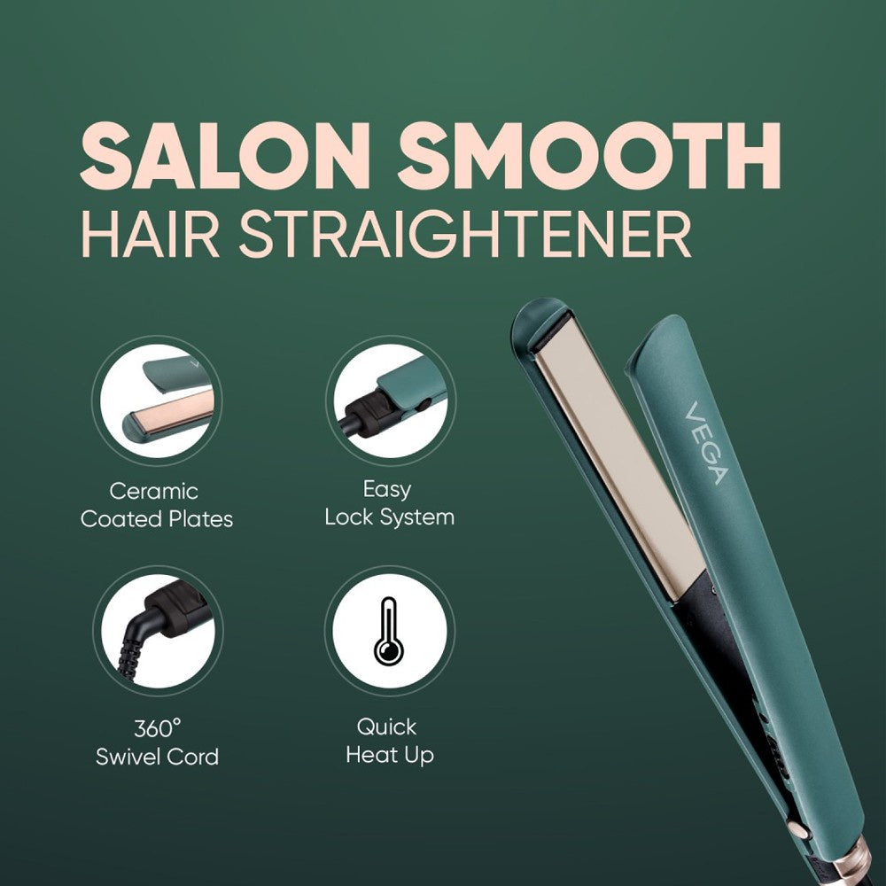 Vega VHSH-42 Salon Smooth Hair Straightener (Green, 41W) : 1 unit