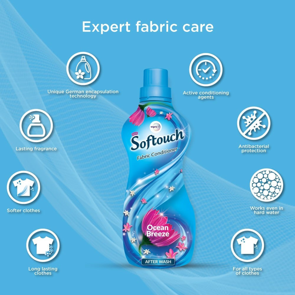 Softouch After Wash Fabric Conditioner (Ocean Breeze) : 210 ml