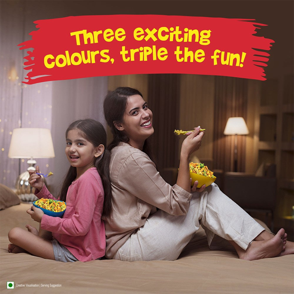 Yippee Tricolor Instant Pasta - Masala - Pack of 2 : 2 x 65 g