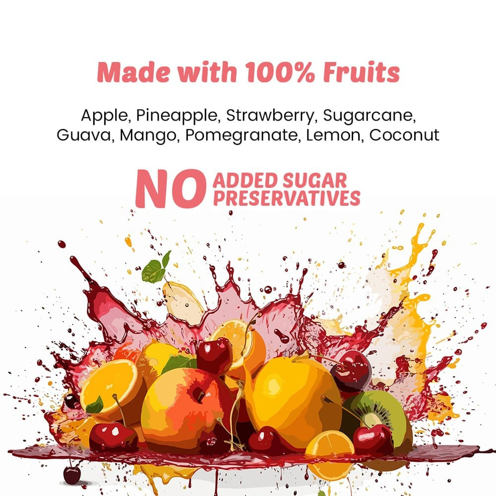 Yu Tropical Punch 100% Mixed Fruit Juice With Coconut Bits : 250 ml