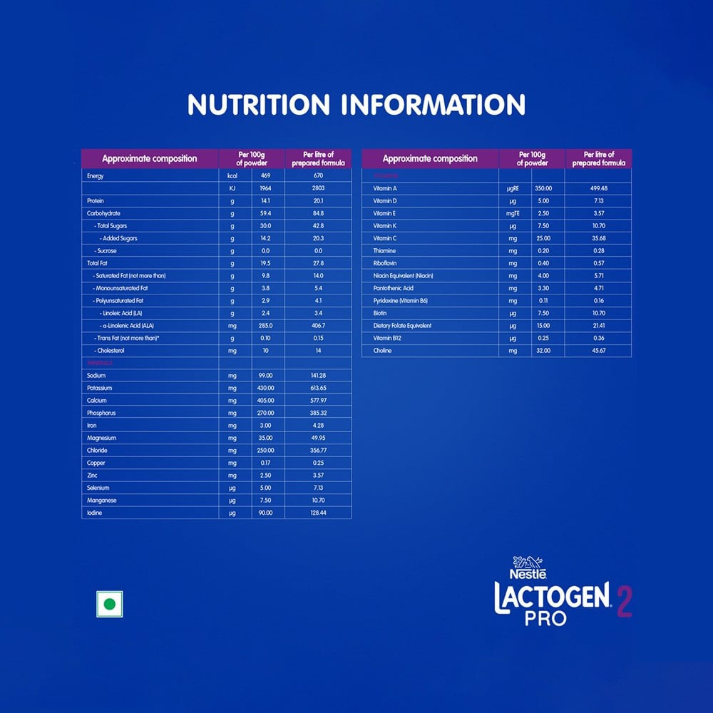 Nestle Lactogen Pro 2 Follow up Formula (After 6 Months Up to 12 Months) : 400 g