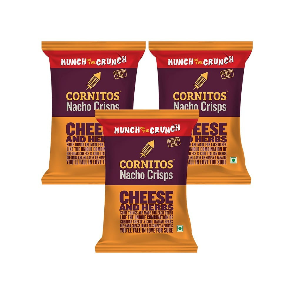 Cornitos Cheese & Herbs Nachos - Pack of 3 : 3 x 75 g