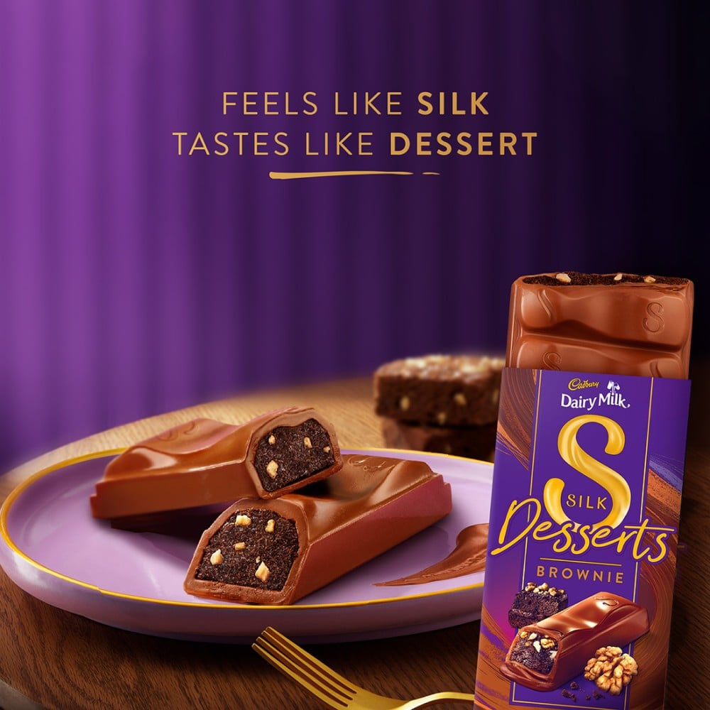 Cadbury Dairy Milk Silk Desserts Brownie Flavoured Chocolate Bar : 70 g