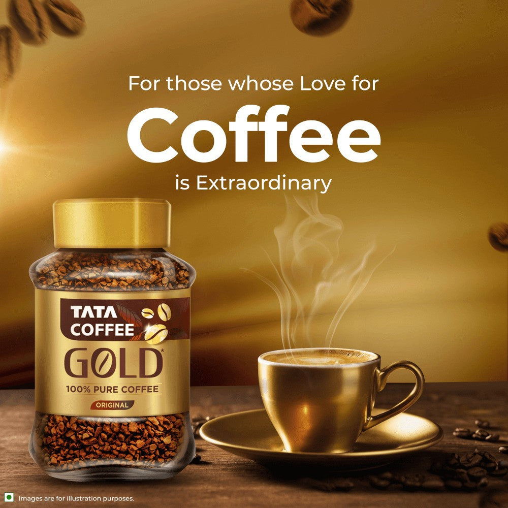 Tata Coffee Gold 100% Pure Instant Coffee (Original, 100% Pure) : 90 g