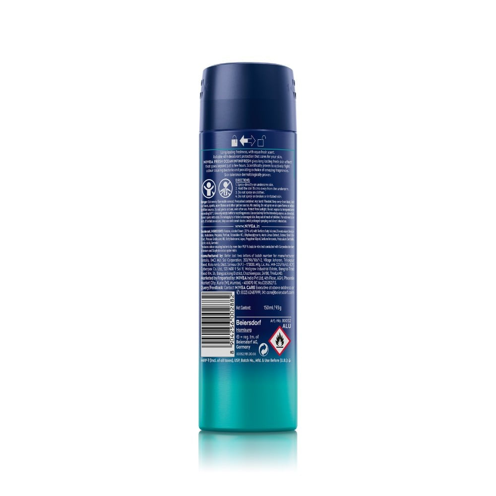 Nivea Men Fresh Ocean Men's Deodorant - Pack of 2 : 2 x 150 ml