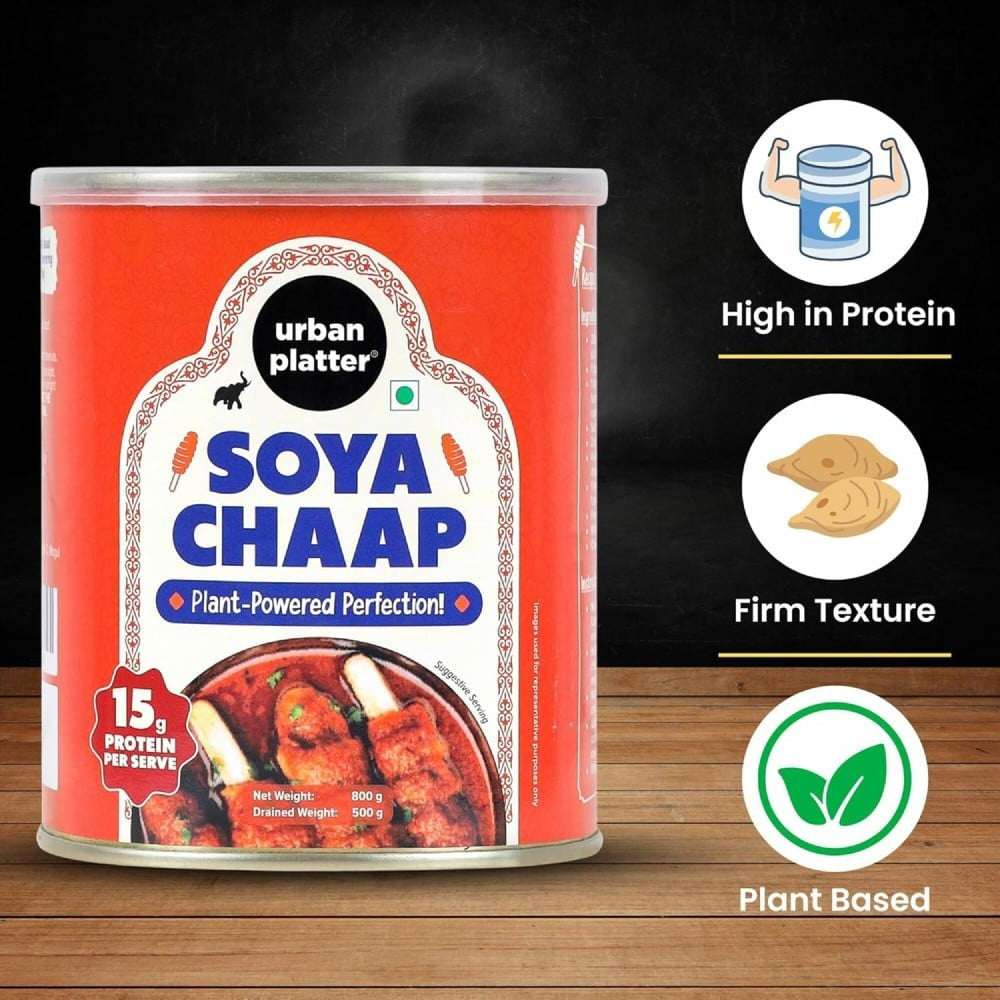 Urban Platter Soya Chaap in Brine : 800 g