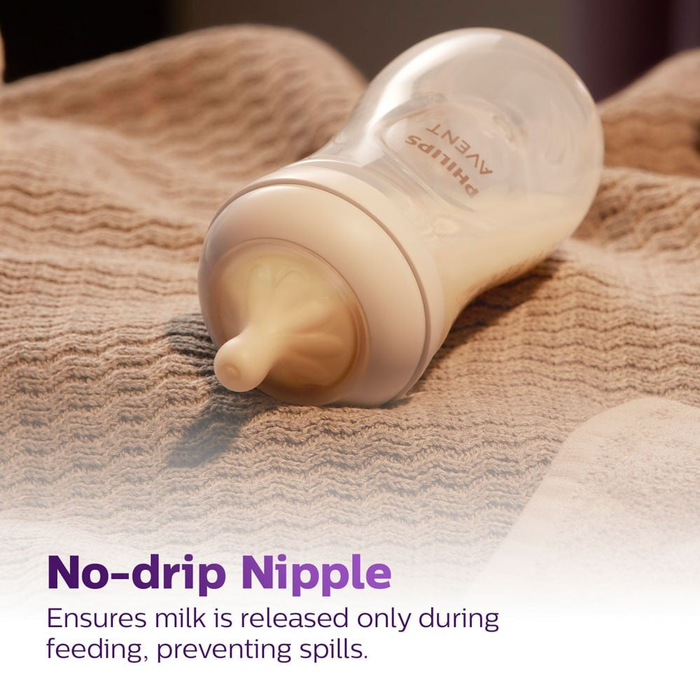 Philips Avent Natural Slow Flow Feeding Nipple 1+ Month : 1 pack (2 pieces)