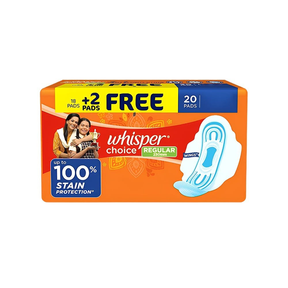 Whisper Choice Sanitary Pads : 20 pieces