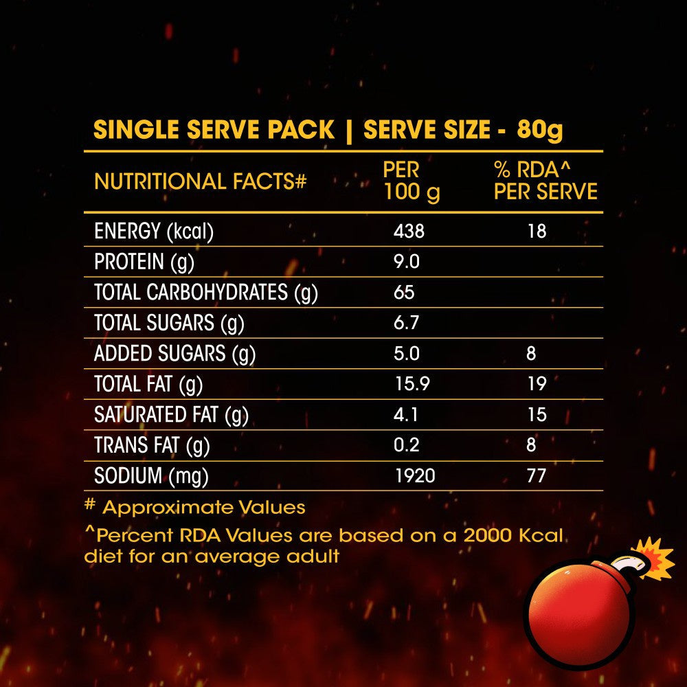 Too Yumm K-Bomb Ramen Instant Noodles - Tom Yum - Pack of 3 : 3 x 80 g