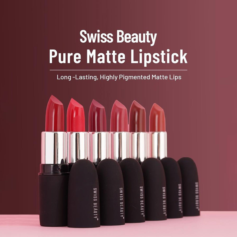 Swiss Beauty Pure Matte Lipstick (Hot Nude) : 3.8 g