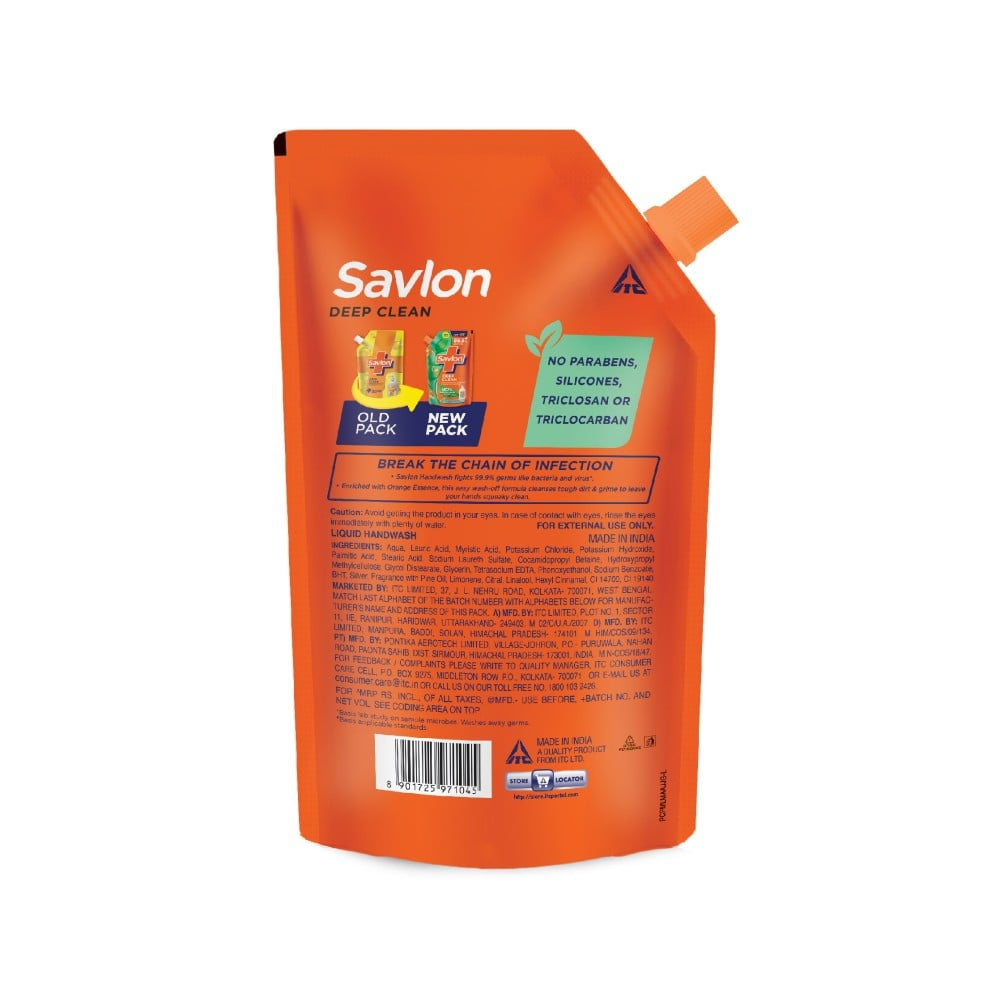 Savlon Deep Clean Germ Protection Liquid Hand Wash Refill : 675 ml