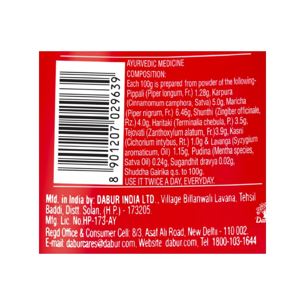 Dabur Lal Dant Manjan Ayurvedic Tooth Powder : 100 g