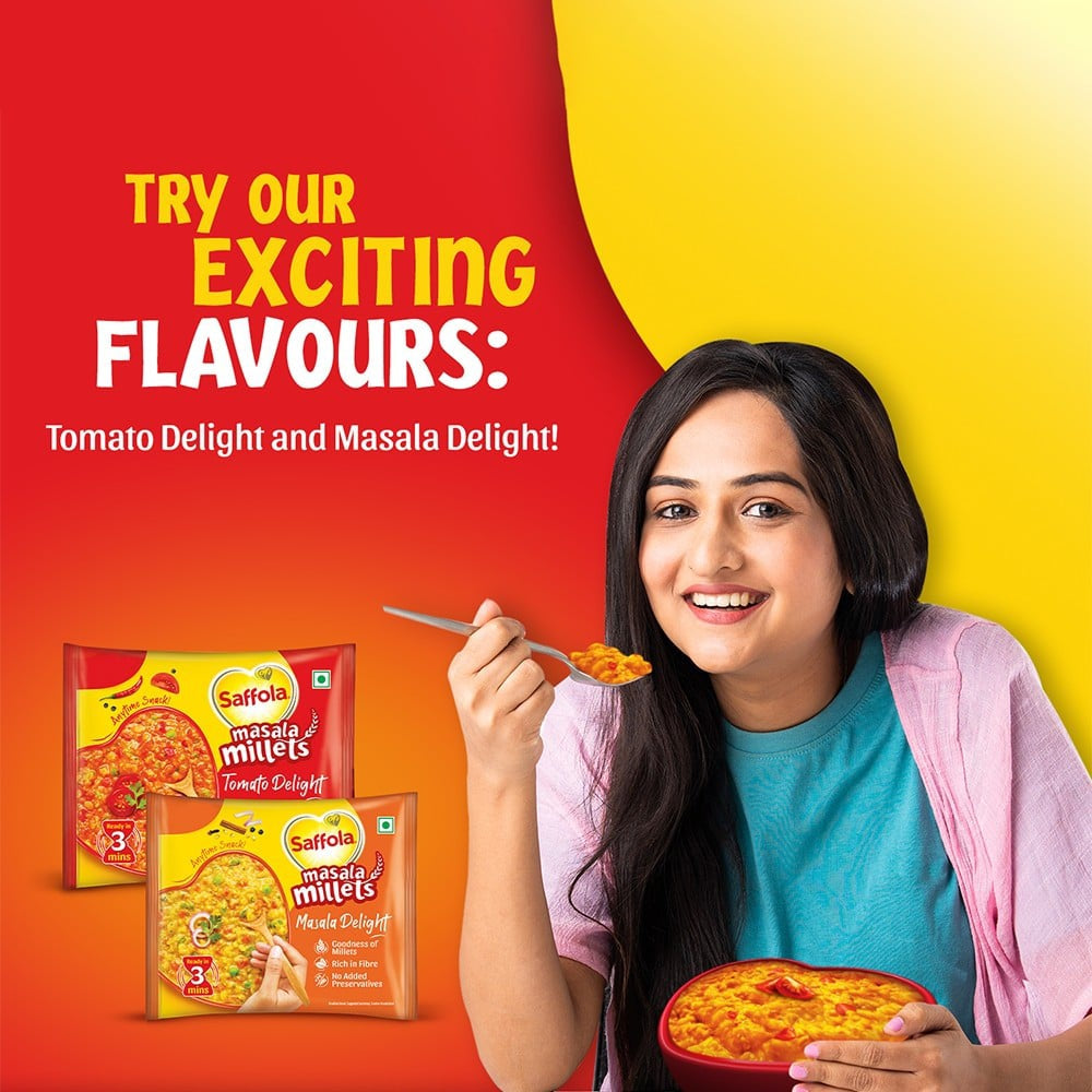 Saffola Masala Millet Tomato Delight - Pack of 3 : 3 x 35 g