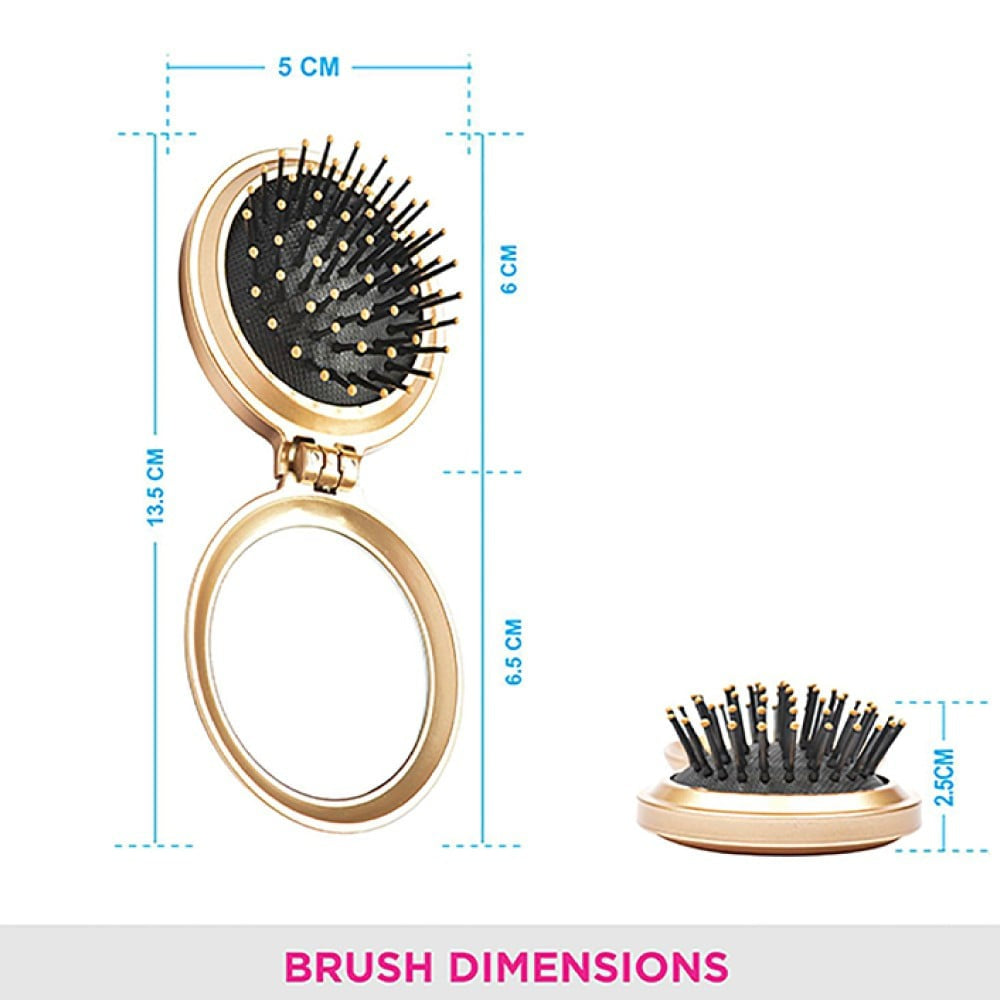 Vega Compact Hair Brush (Gold) : 1 piece