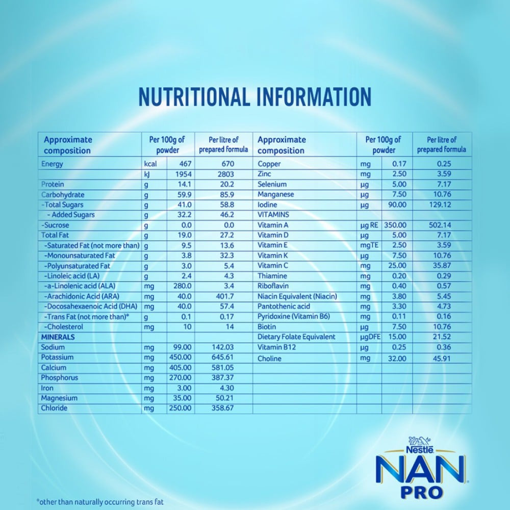 Nestle NAN PRO 2 Powder Follow up Formula (After 6 months) : 400 g
