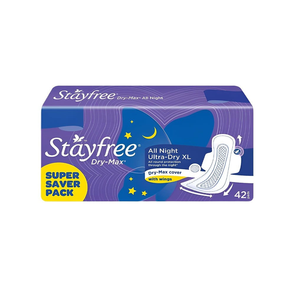 Stayfree Dry Max All Night Sanitary Pads : 42 units