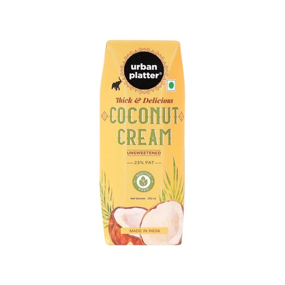 Urban Platter Unsweetened Coconut Cream : 250 ml
